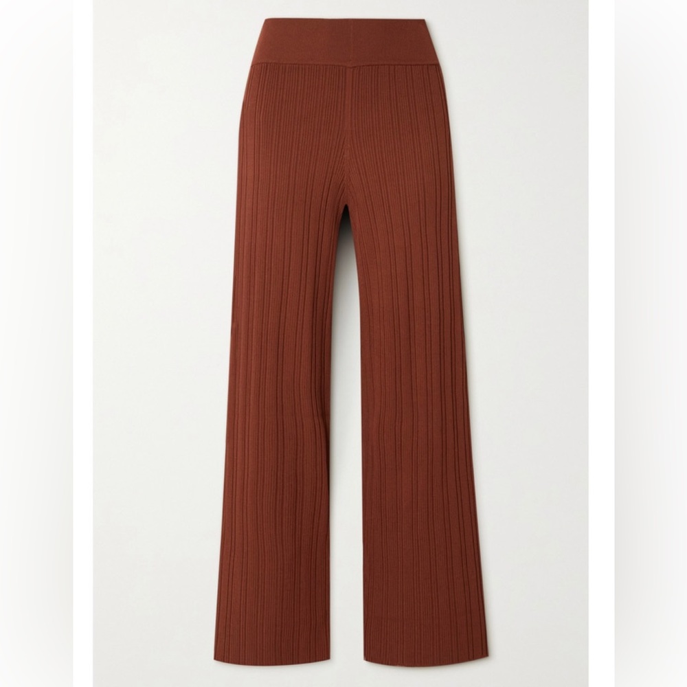 Cult Gaia Joplin Ribbed knit straight leg pants Small